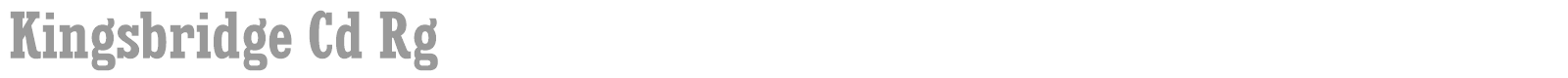 Kingsbridge font preview
